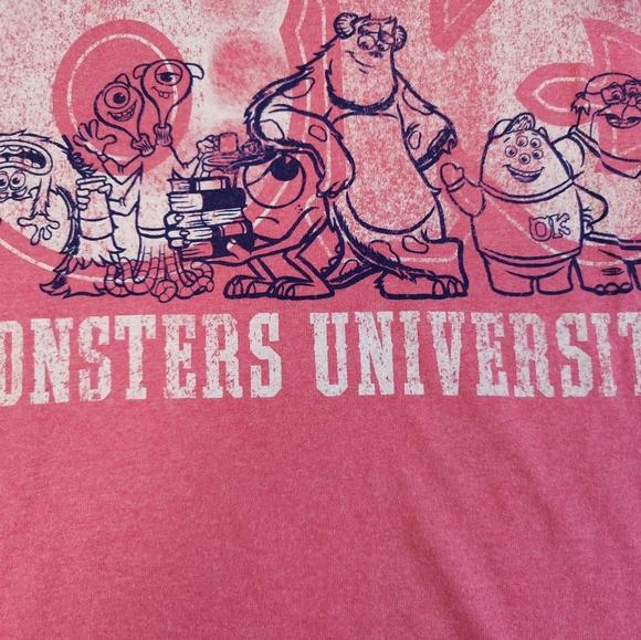 MONSTER'S UNIVERSITY Women's SHIRT Size LARGE PINK - Picture 5 of 8